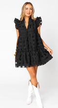 Load image into Gallery viewer, Aubrey Ruffle Short Dress - Black