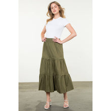 Load image into Gallery viewer, Olive Midi Skirt