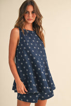 Load image into Gallery viewer, Star Denim Trapez Top and Shorts