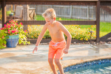 Load image into Gallery viewer, Boy Shorts in Orange Sherbet | UPF 50 Swimwear + Liner