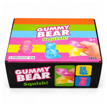 Load image into Gallery viewer, Glittered Gummy Bear Squeeze Stress Relief Toy