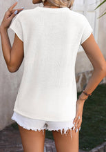 Load image into Gallery viewer, Women's White Crew Neck Knit Top