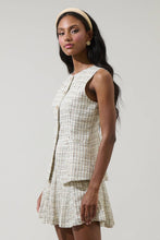Load image into Gallery viewer, Gisella White Tweed Jeanie Denim Vest