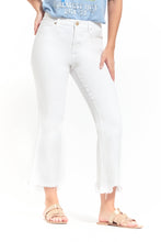 Load image into Gallery viewer, 27" Luxe Demi Boot Jean w/ Sharkbite Hem in White