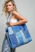 Load image into Gallery viewer, Blue Paisley Tote Bag