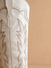 Load image into Gallery viewer, The Ainsley White Embroidered Cowboy Boots