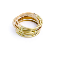 Load image into Gallery viewer, Metallic Gold Mix Bangle Set
