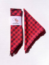 Load image into Gallery viewer, Winter Fringe Bandanas - Two Colors: Dark Red