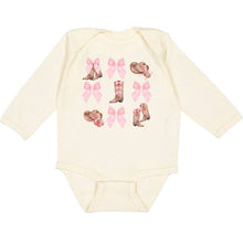 Load image into Gallery viewer, Coquette Cowgirl Long Sleeve Onesie