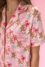 Load image into Gallery viewer, Gingerbread Bows Christmas Sweets Pajama Set