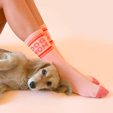 Load image into Gallery viewer, Dog Mom Striped Ribbed Crew Socks