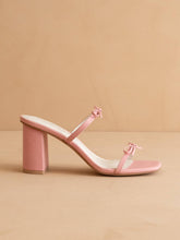 Load image into Gallery viewer, The Wendy | Pink Double Strap Bow Heels