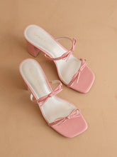 Load image into Gallery viewer, The Wendy | Pink Double Strap Bow Heels