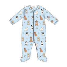 Load image into Gallery viewer, Doggie Day Care Zipper Footie - Boy