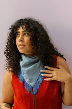 Load image into Gallery viewer, Stars & Checks Fringe Bandanas - Multiple Colors: Green