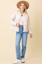 Load image into Gallery viewer, Blue Quilted Cloud Bomber Jacket