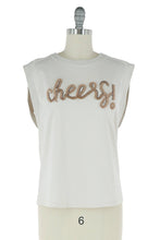 Load image into Gallery viewer, Cheers Embellished Sleeveless Top
