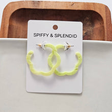 Load image into Gallery viewer, Posey Hoops - Lime Green
