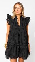Load image into Gallery viewer, Aubrey Ruffle Short Dress - Black