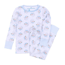 Load image into Gallery viewer, Santa Baby Long Pajamas - Light Blue