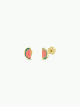 Load image into Gallery viewer, Watermelon Enamel Flat Back Kids Earrings