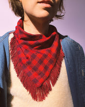 Load image into Gallery viewer, Winter Fringe Bandanas - Two Colors: Dark Red