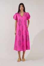 Load image into Gallery viewer, Minley Pleated Midi Dress Casria Floral