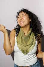 Load image into Gallery viewer, Fringe Bandana - Multiple Colors: Denim Blue