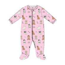 Load image into Gallery viewer, Doggie Day Care Zipper Footie - Girl