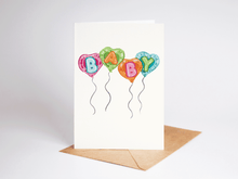 Load image into Gallery viewer, BABY Balloons Pregnancy New Baby Greeting Card