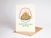 Load image into Gallery viewer, Sweetest Wishes Donuts & Sprinkles Birthday Greeting Card