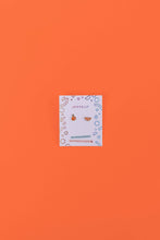 Load image into Gallery viewer, Orange Enamel Flat Back Kids Earrings