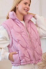 Load image into Gallery viewer, Dusty Mauve Quilted Cloud Puffer Vest