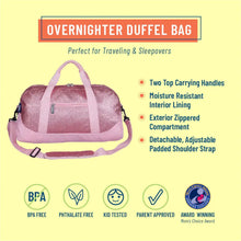 Load image into Gallery viewer, Pink Glitter Overnighter Duffel Bag