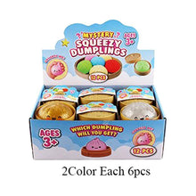 Load image into Gallery viewer, 12PCS - Metallic Smiling Steamed Bao Bun Dumpling Squeeze Squishy Stress Relief Toy