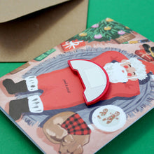 Load image into Gallery viewer, Pop-up Card - Cookie Break Santa - Holiday