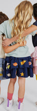 Load image into Gallery viewer, Chambray Appliqué Skirt - Space Exploration