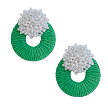 Load image into Gallery viewer, Mia Raffia Earrings | Green