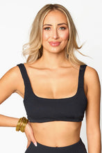 Load image into Gallery viewer, Ora Black Scoop Neck Bikini Top