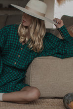 Load image into Gallery viewer, Rocky Ella Cotton Mini Dress - Gingham Green