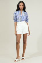 Load image into Gallery viewer, Catana Striped Delano Ruffle Split Neck Blouse