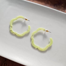Load image into Gallery viewer, Posey Hoops - Lime Green