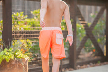 Load image into Gallery viewer, Boy Shorts in Orange Sherbet | UPF 50 Swimwear + Liner