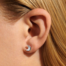 Load image into Gallery viewer, Mini Charms Moon Earrings In Silver Plating