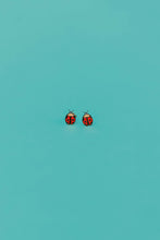 Load image into Gallery viewer, Ladybug Enamel Flat Back Kids Earrings