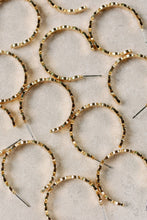 Load image into Gallery viewer, 1 Inch Hammered Gold Scalloped Hoop Earrings