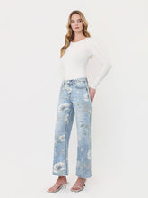 Load image into Gallery viewer, Super High Rise Floral Vintage Flare Jeans