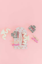Load image into Gallery viewer, Pink and Leopard Wavy Hair Clip and Barrette Set