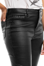 Load image into Gallery viewer, 33" COATED BOOTCUT JEAN IN BLACK
