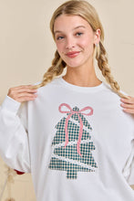 Load image into Gallery viewer, Holiday Plaid Tree Sweatshirt
